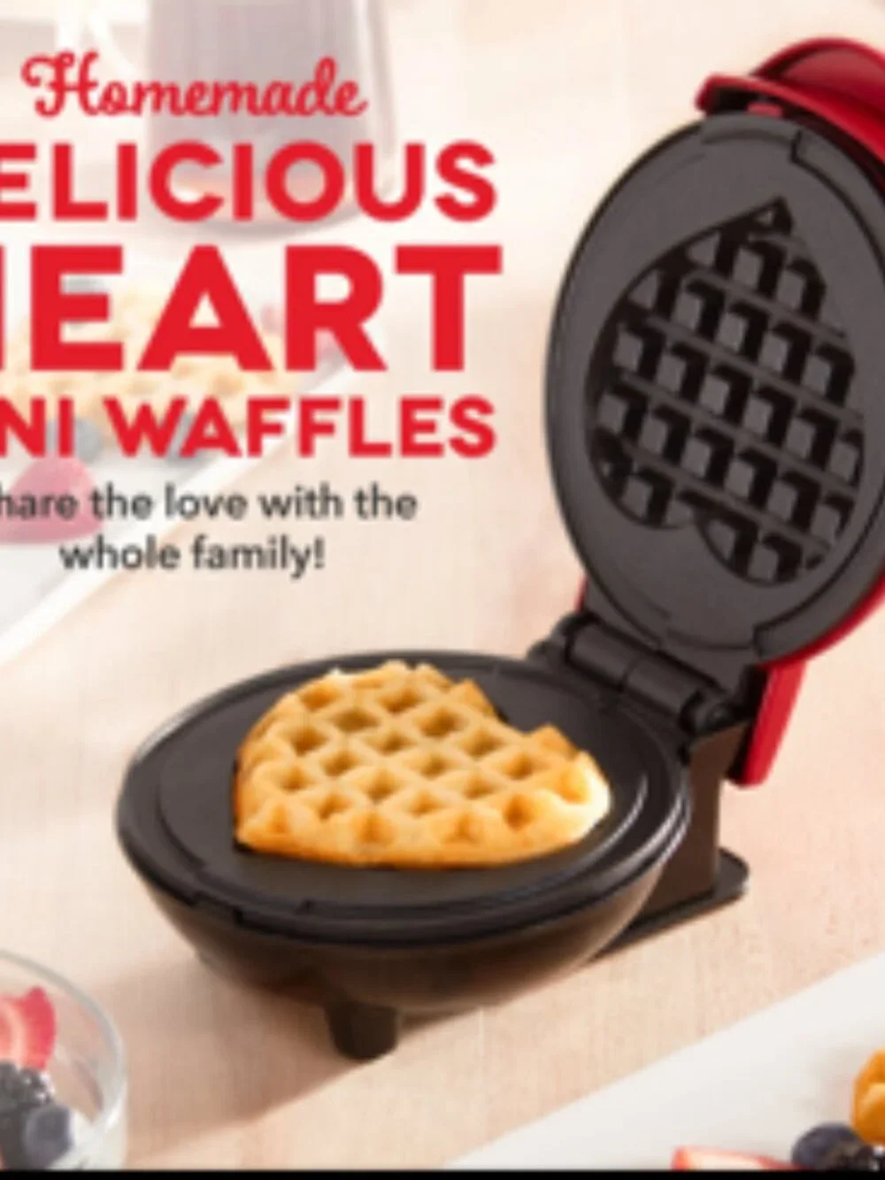 Dash Mini Heart Waffle Maker